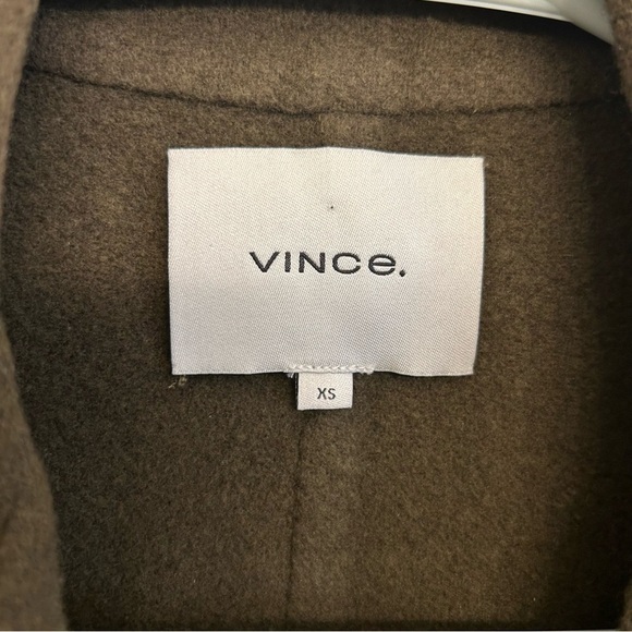 Vince. Olive Double-Breasted Coat Dark Green Size XS Women’s - Picture 3 of 10